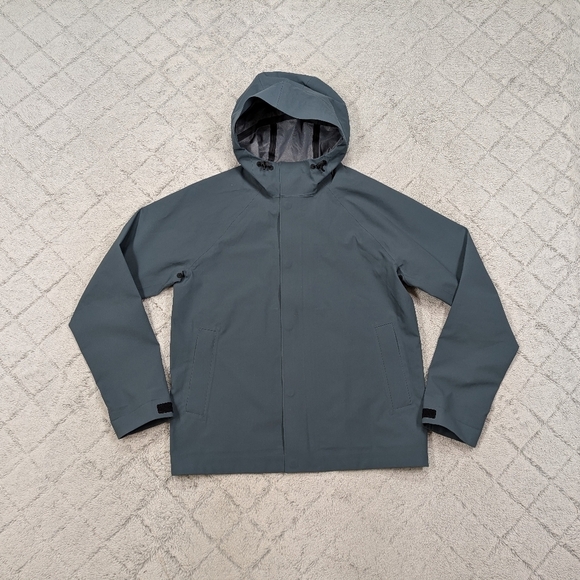 Everlane Jacket Womens S Blue Gray Raincoat Hooded Storm Shell Outerwear - Picture 1 of 10